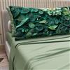 PETTI Artigiani Italiani - Lenzuola in Cotone con Federe in Stampa Digitale, Lenzuola Una Piazza e Mezza, Completo Letto Una Piazza e Mezza, Floreale 22 Salvia, 100% Made in Italy