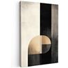 MuchoWow© Quadri Con Cornice Decorazione Quadri Per Camera Da Letto | 80x120 cm - Quadretti Da Parete Moderni Quadro Moderno Soggiorno Grande Foto Su Tela Forme - Nero - Moderno