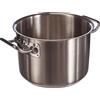Baldassare Agnelli Pentole Agnelli COIX3104E20 Casseruola Alta con Maniglie, Acciaio, Argento, 20 cm