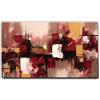 Giallobus - Quadro - 54 - Crimson oro e bianco - Tela Canvas Telaio Standard - 140x80 - Pronto da appendere - Quadri moderni per la casa