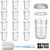DBAATTZ 12 Barattoli per Conserve con Motivo a Diamante, Vasetti da 250 ml, Barattolis con Tappo a Vite per Conserve, Barattolo di Stoccaggio Alimentare, per Sottaceti, Spezie, Marmellata, Miele, Yogurt