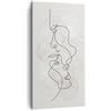 ARTTOR Moderno Quadro su Tela 45x80 cm Verticale Persone Arte - 4629 | Separare Linea Uomo Quadro Decorativo Piccolo Soggiorno Camera da Letto Decorazione da Parete Arte da Parete ARTTOR