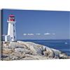 canvashop Quadro Peggy's Cove 50x35 cm Faro e Mare | Stile Paesaggio Costiero, Stampe su Tela canvas