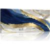 FajerminArt Grande Quadri su Tela Con Cornice, Astratto Blu e Grigio Marmo Quadro Tela Moderni Stampa su tela Poster Pittura Soggiorno Camera da letto ristorante Decorazione Murale Quadro 120x50cm