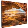 MuchoWow© Quadri Camera Da Letto Stampe Da Parete Quadro Su Tela Moderni | 70x50 cm - Decorazioni Murali Soggiorno Foto Quadretti Ingresso CasaGrotta - Mare - Orizzonte - Tramonto