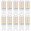 Auting Lampadina LED G9 4W 2700K 400LM 10 Pezzi | Sostituisce lampade alogene 30W con luce stabile senza sfarfallio per illuminazione decorativa interna