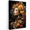 MuchoWow© Quadri Camera Da Letto Stampe Da Parete Quadro Su Tela Moderni | 60x90 cm - Decorazioni Murali Soggiorno Foto Quadretti Ingresso Casa Muro Donna - Ritratto - Fiori - Vivace