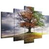 murando - Quadri Moderni per Soggiorno, Albero Stagioni, 150x75 cm | Chiodi Inclusi, 5 Pezzi, Quadro Moderno, Pannelli Decorativi, Stampe da Parete, Autunno Primavera, Produzione Europea