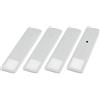kalb Material für Möbel Kalb | Lampada da incasso a LED Solid2, grigio argento con interruttore, 3 W, 4000 K, bianco neutro, adattatore 3 vie, lunghezza cavo 200 cm, scelta: set da 4 pezzi, bianco neutro