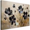 Feeby Quadri Camera Da Letto - Stampa su Tela - Quadro Moderno Soggiorno - Fiori di papavero dipinti - 90x60 cm - Decorazione Da Parete