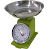 Euronovità Srl Bilancia COLORATA da cucina 5 KG meccanica analogica con stile retro' in metallo con piatto in acciaio, EN-81356