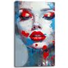 Printerland Quadro Moderno Soggiorno Verticale Astratto Labbra Rosse Quadri moderni di tela canvas da Parete XXL grande Stampa su tela Camera da letto Decorazione Murale muro Arredo Cucina (50x100 cm, 8)