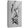ARTTOR Moderno Quadro su Tela 45x80 cm Verticale Bianco e Nero Persone - 4566 | Manualmente Scritto Mani Quadro Decorativo Piccolo Soggiorno Camera da Letto Decorazione da Parete Arte da Parete ARTTOR