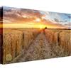 Wallazz Quadri Moderni Soggiorno Paesaggio di campagna, Fiori - 100% Made in Italy - Stampa su Tela - Quadro Camera da Letto - Qualità Artigianale - 60x120cm