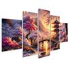 islandburner Quadro su tela, motivo: Giappone sereno, ciliegie in fiore, stagione magica, immagini per parete, poster