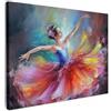 MuchoWow© Stampe Su Tela Quadro Soggiorno Quadri Camera Da Letto Moderni | 40x30 cm - Accessori Salotto Poster Da Parete Con Cornice Decorazione MuroPittura - Colore a olio - Danza - Ballerina