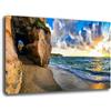 Printerland Quadro Moderno soggiorno MARE CALABRIA PAESAGGIO Quadri moderni da Parete XXL grande Stampa su tela Canvas Decorazione Murale muro Arredo Camera da letto Cucina (70x100 cm, Calabria)
