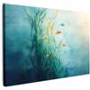 MuchoWow© Stampa Su Tela Decorazioni Pareti Canvas Grandi Dimensioni Quadri | 60x40 cm - Con Cornice Moderni Quadro Soggiorno Foto Camera Da Letto Muro Piante Acquatiche - Pesci - Colorato - Acqua
