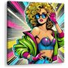 Artenor Quadro Pop Art Moda Vintage Anni '80 in Stile Pop Art, 60 x 60 cm - Made in Italy, Quadri Moderni Soggiorno, Camera da Letto, Cucina, Poster da Parete, Decorazioni Casa