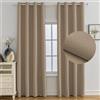 Ystyle Tende Oscuranti per Interni 2 Pezzi, 140x240 CM, Termiche Isolanti, Anti-Rumore, con Anelli, Tenda Moderna Per Camera da Letto e Soggiorno, Caffè Chiaro