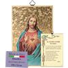 F.LLI BONELLA FRATELLI BONELLA - Quadro Religioso Camera Da Letto Cuore di Gesù e Preghiera Dedicata in Italiano - Quadro Legno in MDF di Pioppo Camera Da Letto 8 mm x 10 cm x 15 cm - Made in Italy