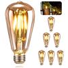 ASANMU Lampadina Vintage Edison ST64 E27 4W 220V - 6 Pezzi, Luce Bianca Calda, Stile Retrò, Decorativa per Casa e Bar