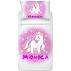 Bulabadoo Completo Lenzuola Unicorno - Bambina - NOME Personalizzato - Unicorni - Unicorn - con Nome - Figlia - Nipotina - Regalo Personalizzabile