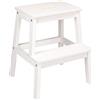 Ikea Bekväm - Sgabello in Legno massello, Colore: Bianco