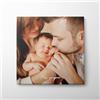 Pixel Artigiani Digitali Stampa su Tela Personalizzata con Foto e Testo - Quadro con Cornice in Legno - Tela in Cotone - regalo san valentino - Idea Regalo Natale - Decorazione per Casa - Made in Italy - (30x30)