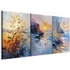 murando - Set di Quadri Moderni per Soggiorno, Tramonto Mare, 180x90 cm | (3 pz. 60x90 cm ognuno), Quadro Moderno, Murale Arte, Stampe da Parete, Resistenti Allo Sbiadimento, Produzione Europea