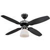 Westinghouse Lighting 7870940 Ventilatore da soffitto da 105 cm Capitol in bronzo duro per interni, kit di luce con vetro smerigliato opale