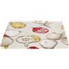 SaRani Tessuto Cotone a Fantasia Natalizia Taglio 280x280 cm al Metro Rosso Natale (Taglio (280x280 cm), Palline beige)
