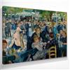 CheQuadro! Il Ballo al Moulin de la Galette Renoir, quadro grande stampa su tela di alta qualità, fine art, intelaiato pronto da appendere bsa12-150x105 cm