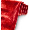 LUPATDY Tessuto di Velluto Schiacciato 160 x 200cm Tessuto Velluto Morbido per Divani Abiti Tendaggi Decorazioni Arredamento Tappezzeria Rivestimento, Decorazioni per La Casa, Cucito Creativo (Rosso)