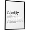 Papierschmiede® Definizione Family, A3 Poster per salotto, camera da letto, cucina, soggiorno, Stampe da parete regalo Decorazione da parete frase inglese, senza cornice