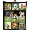 NIBESSER Coperta Personalizzata con Foto Plaid Personalizzato Comodo Morbido Coperta Pile Caldo Invernale Idea Regalo per Natale Matrimonio Compleanno Anniversario, 7 Foto, 80x120cm