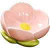 Generic Vassoio portaoggetti a forma di tulipano, in ceramica, a forma di fiore, organizer per gioielli, portagioie (rosa)