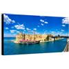 Wallazz Quadro su Tela Puglia - Quadri Moderni Soggiorno - Bari, Taranto, Lecce, Gallipoli, Foggia - Stampa su Tela Canvas HD - Quadro Moderno Soggiorno 70x140 cm