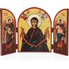 NKlaus Trittico di icone della Madonna in legno MDF 25x16cm Cristiano 13794