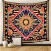 Generic Arazzo astrologico con sole e luna, decorazione zodiacale celeste da appendere alla parete per camera da letto, stanza di meditazione, arte murale geometrica cosmica