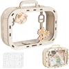 yeemeen Salvadanaio in Legno da Viaggio Personalizzabile con Adesivi, Portamonete Riutilizzabile, Regalo di Compleanno per Bambini e Adulti