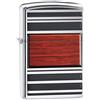 Zippo Accendino Pipe Wood Design 28676, Accendino Antivento Ricaricabile, Realizzato in Metallo con Caratteristico Click, Color Argento, Made in USA, Ottima Idea Regalo