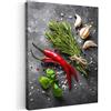 MuchoWow© Quadro Moderno Soggiorno Decorazioni Da Parete Quadri Su Tela Da | 30x40 cm - Salotto Grandi Foto Con Cornice Stampe Su Tela Camera Da LettoCucina - Pepe - Erbe - Spezie - Calcestruzzo