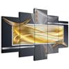 B&D XXL - Quadri Moderni per Soggiorno Grandi, 150x75 cm | Chiodi Inclusi, 5 Pezzi, Quadro Moderno, Pannelli Decorativi per Pareti, Decorazione da Parete, Resistenti Allo Sbiadimento