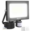 CLY Faretto Led Da Esterno Con Sensore Di Movimento 80W 7520LM Alluminio | Faro Led Esterno 6500K Faretti Da Esterno Bianca Fredda Luce Led Esterni Con Sensore IP66 Impermeabile Per Garage Cortile