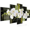 Runa Art Murali Da Parete Orchidea Fiori 5 Pezzi Quadro Tela Non Tessuta Decorazione Soggiorno Astratto Verde 009352b