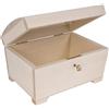 Wooden World Mondo in Legno - Scatola in legno con chiave cofanetto ecologico per decoupage legno grezzo 14 x 11 x 10,5 cm