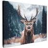 MuchoWow© Quadri Grandi Dimensioni Quadretti Da Parete Quadro Moderno | 40x30 cm - Camera Da Letto Stampa Foto Su Tela Soggiorno Cornice Decorazioni Cervi - Animali - Paesaggio - Inverno - Neve