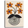 Printerland Quadro Moderno su Tela Stampa Artistica Floreale Astratta Fiori Decorazione da Parete per Soggiorno, Camera da Letto e Ufficio Design Fiore Minimal Contemporaneo (14, 70x100 cm, Canvas intelaiato)