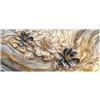 Lupia - Quadro moderno Canvas Prime FLOWERS FLUID MARBLE 38x90 cm, Stampa su Tela effetto Pennellate tridimensionale, Telaio in Legno, per soggiorno capezzale camera da letto, ufficio